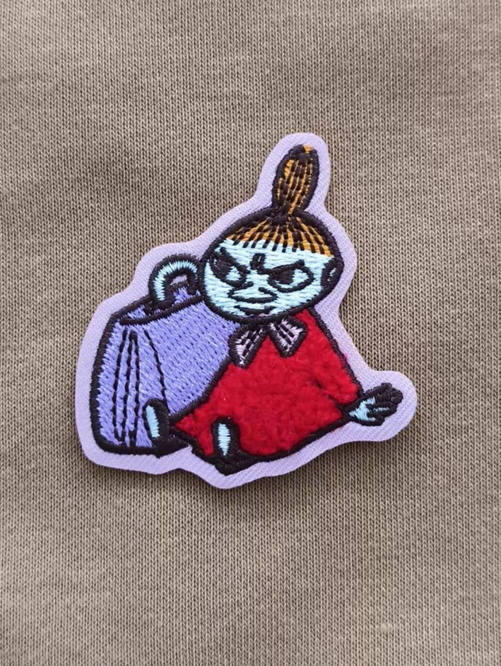 Little My Adhesive Fluffy Patch Stick On 1 Moomin Embroidered Patch New NWOT
